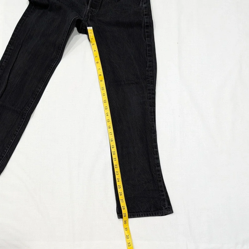 Levi's 501 Original Fit Straight Leg Black Denim Jeans Mens 30x32 Button Fly